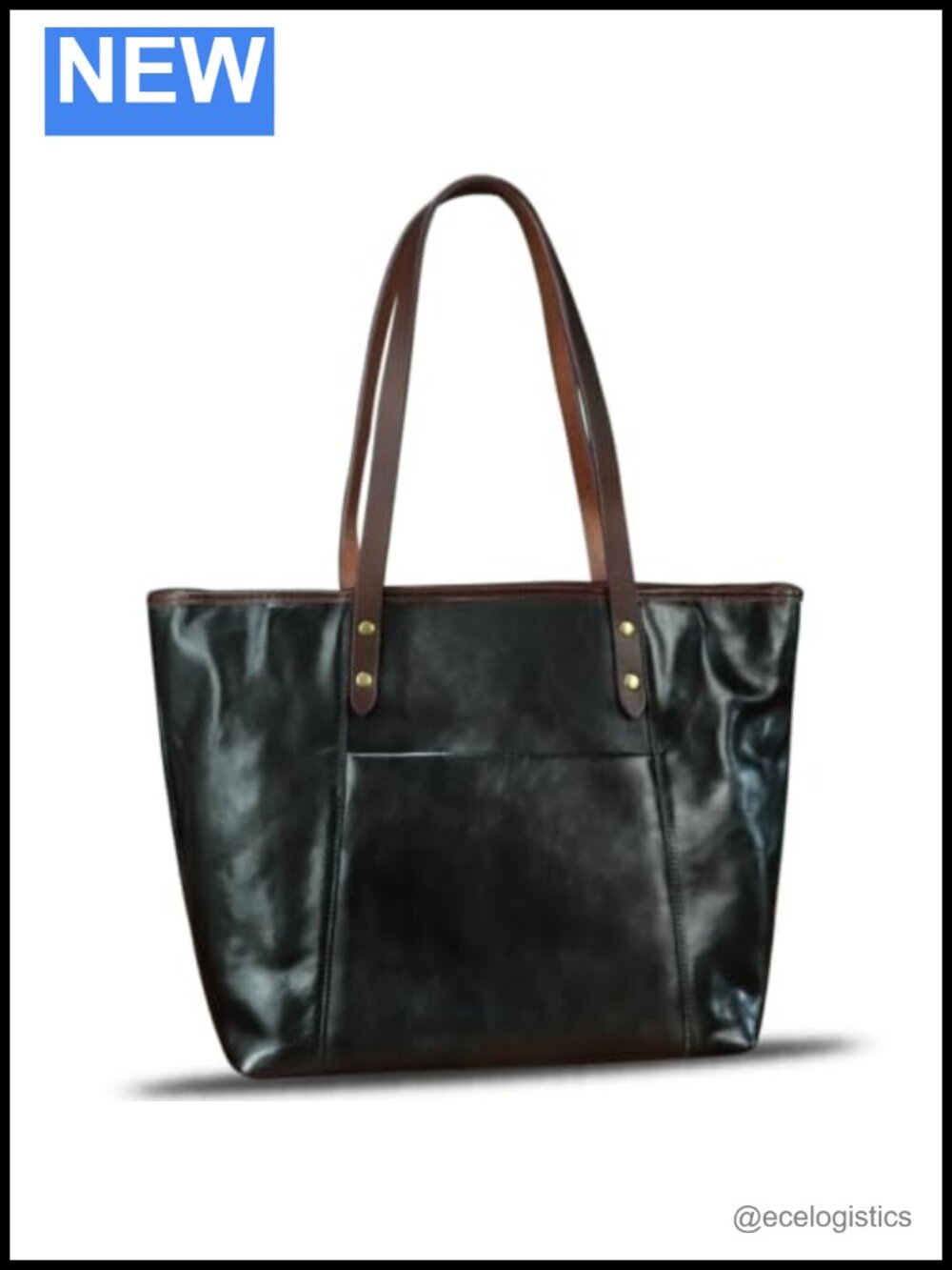Genuine Leather Tote Bag Women Satchel Vintage Shoulder Handbag